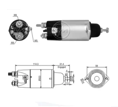 [ZM 898] Automatico Solenoide Arranque 24 V 898 ZM