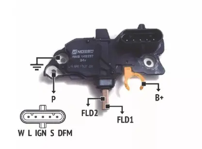[RNB 145297] Regulador Voltaje 24 V 80 AMP Eurocargo RNB 145297 Nosso