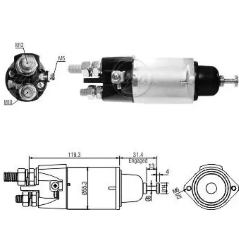 [ZM 3-898] Automatico Solenoide Arranque 24 V t/ Bosch 3-898 ZM