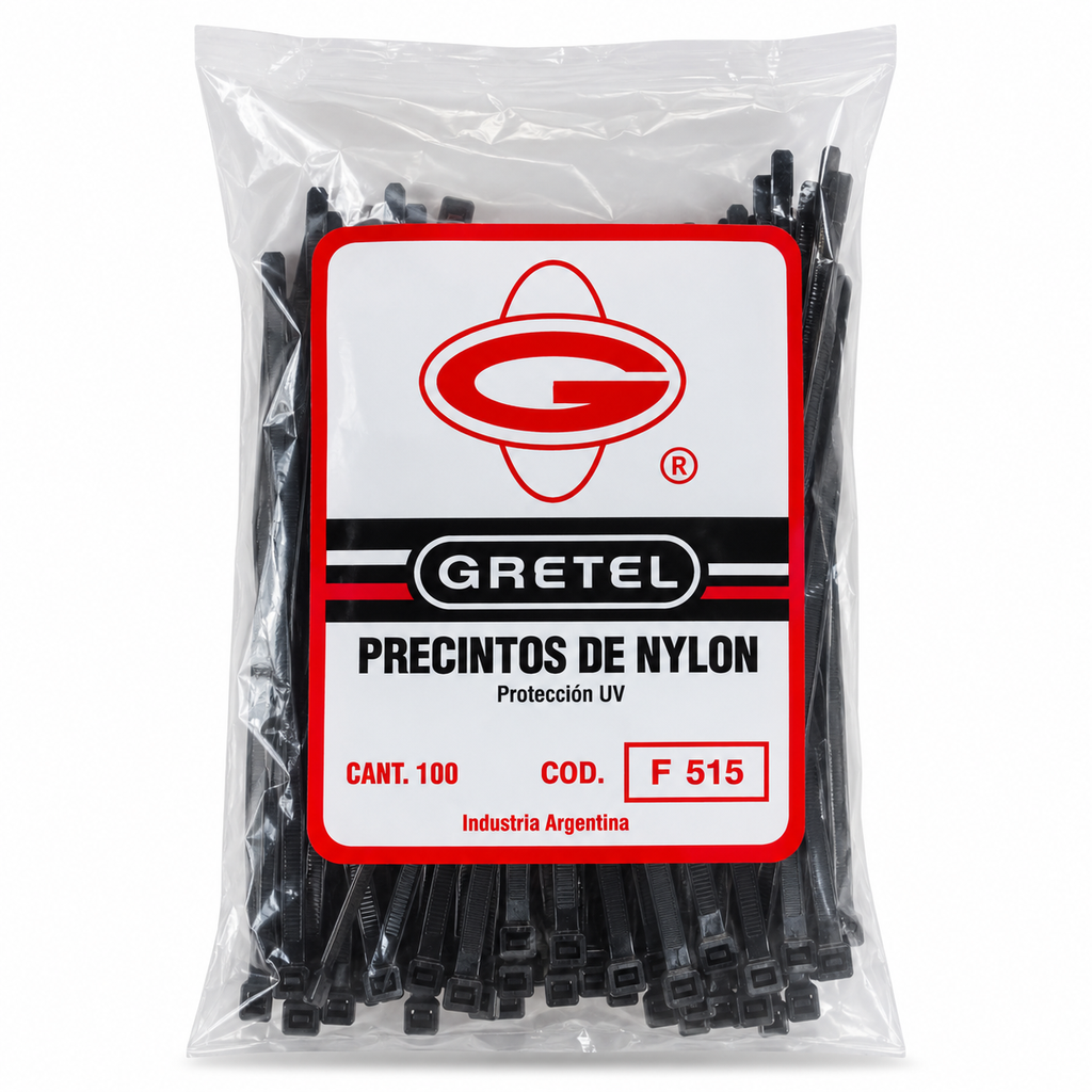 [F740] Precinto Plastico 400 x 7,5 mm Gretel x100U