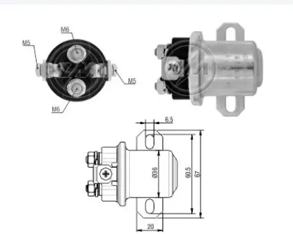 [ZM 4-407] Automatico Solenoide Arranque 12 V MT29 Tipo Delco 4-407 ZM