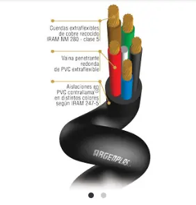 [ARG077] Cable Tipo Taller 3 x 0.75 mm² Argenplas
