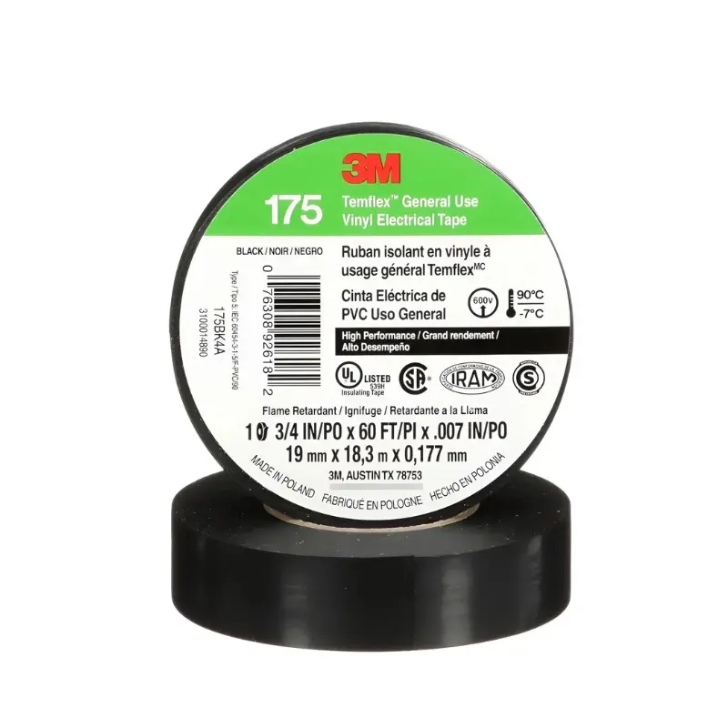 CINTA AISLADORA 3M X 20 MT TEMFLEX 165 EST.