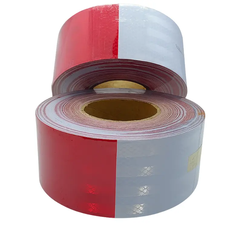 CINTA REFLECTIVA ALT 3M ROJO/BLANCO MERCOSUR vertical  45.7 MT J.