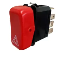 TECLA INTERRUPTOR DE BALIZA DNI2101 VW/MBB/AGRALE/MARCOPOLO  24V IMPO. 