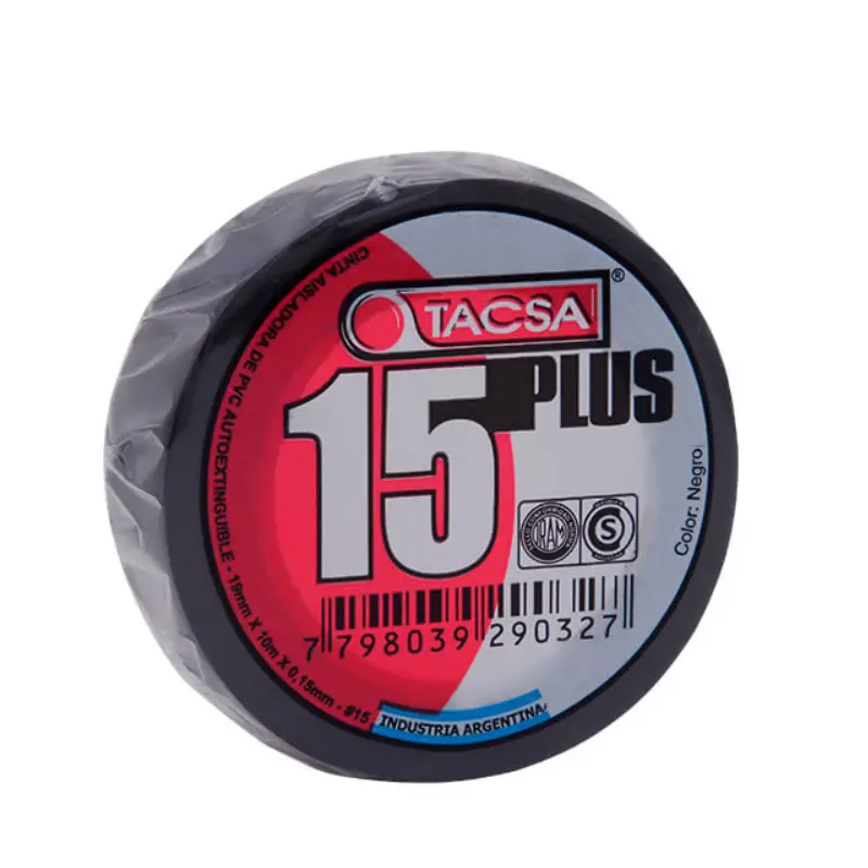 CINTA AISLADORA PV 15 PLUS 10 MTS / NEGRA / 19 mm x 10 m x 0.15 mm TAPTTACSA015-N CAM. 