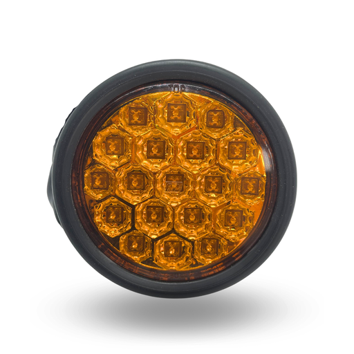 [830 - 19 LED - AG - A - 24V] FARO LED 830 19 leds AMBAR ARO GOMA 24V AP.