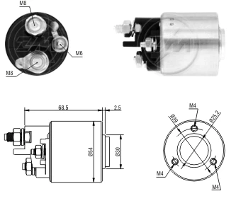 [ZM 1-409] SOLENOIDE ZM 1-409 P/ARRANQUE NO.