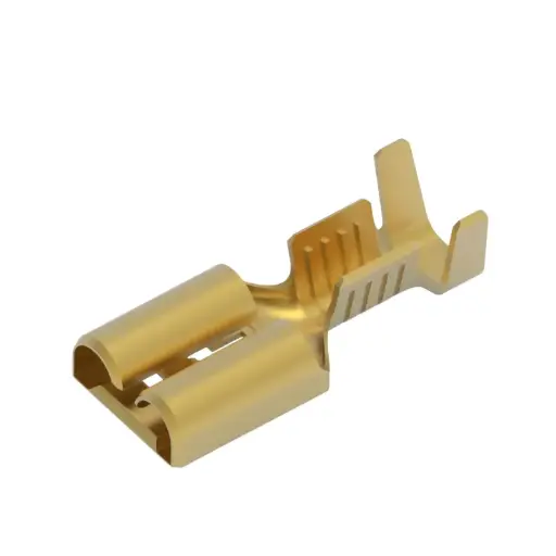 [11082] TERMINAL PALA HEMBRA 6.35MM C/LENG  P4-COMEX.