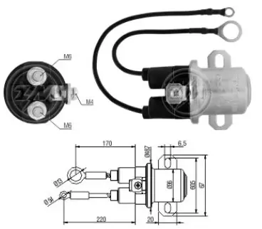 [ZM 7-408]   SOLENOIDE AUXILIAR P/ ARRANQUE DELCO 37MT/41MT ZM 7-408 24V  NO.  